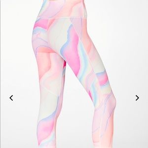 Fabletics High-Waisted Legging Pink Swirl XL
